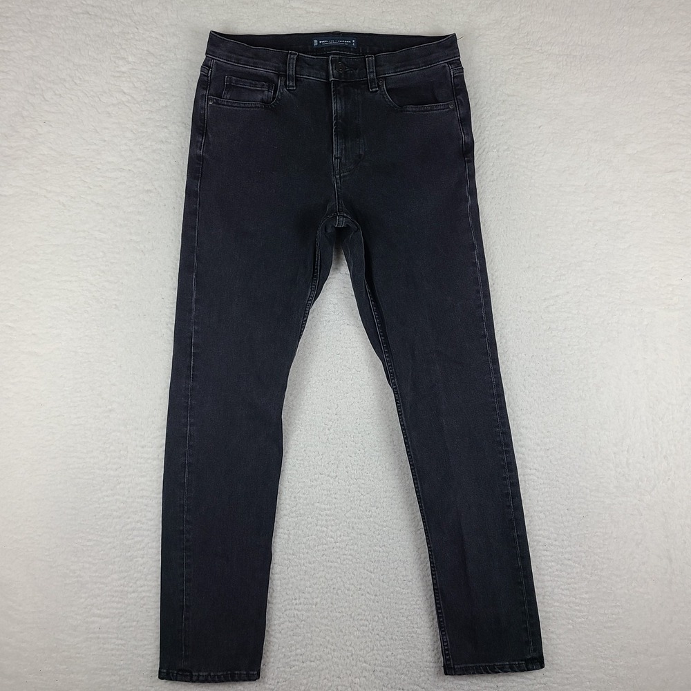 Everlane Uniform Jeans Men 31x30 Black Wash The Slim 4 Way Stretch Organic Denim